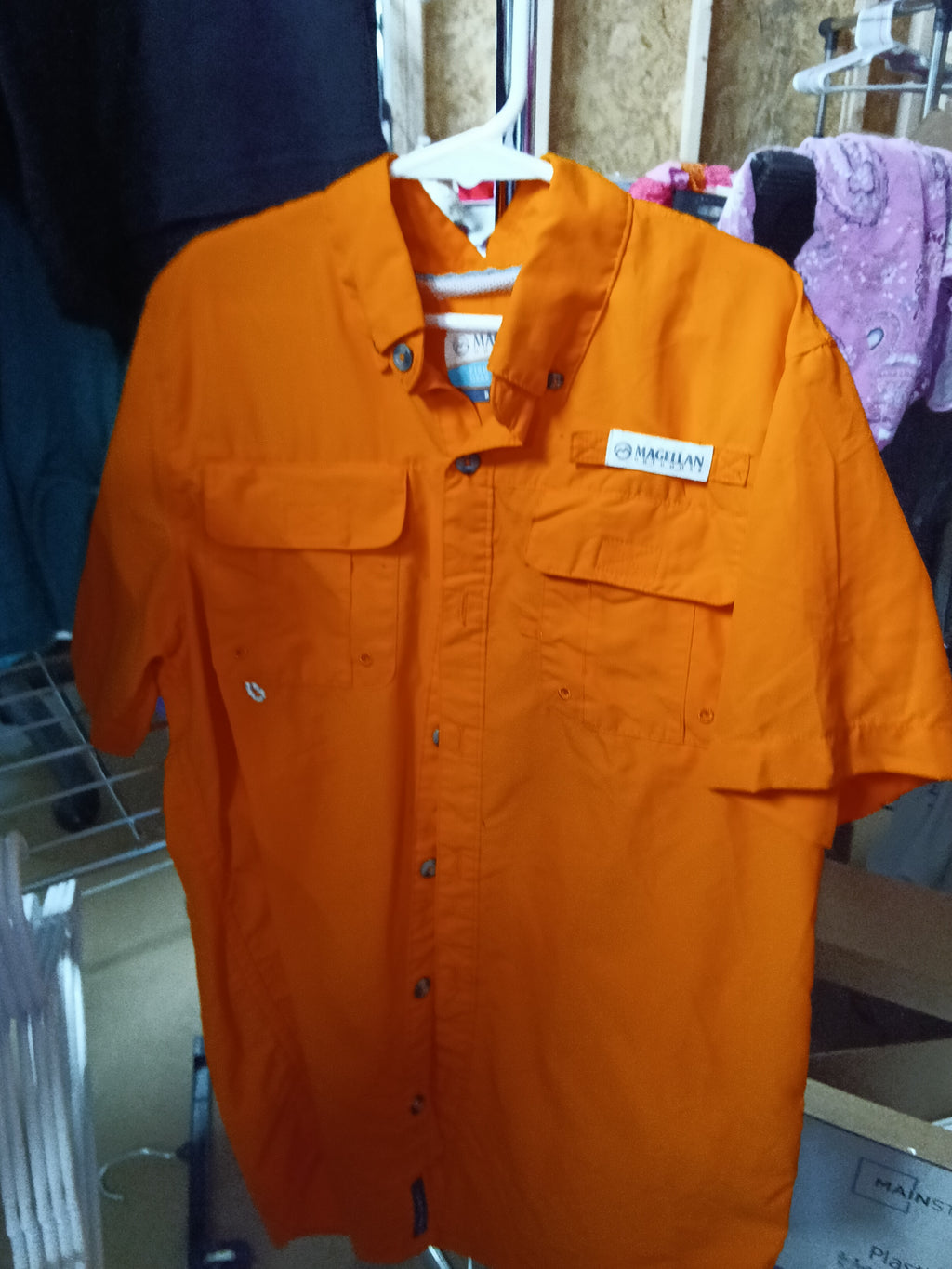 Magellan Outdoors Men's Orange Fishing Shirt M - Image 1