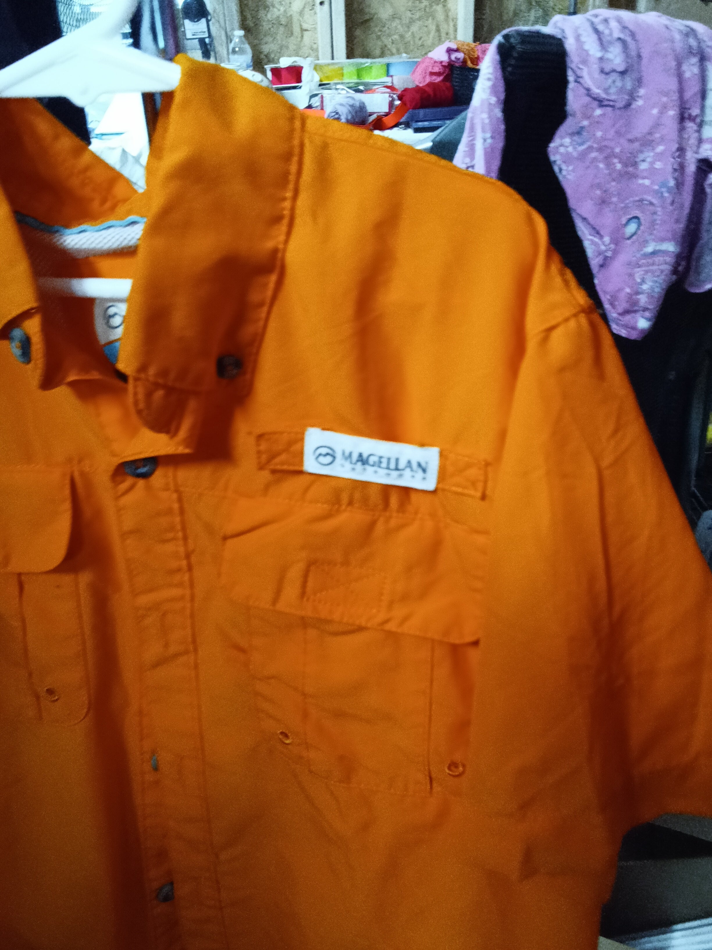 Magellan Outdoors Men's Orange Fishing Shirt M - Image 2