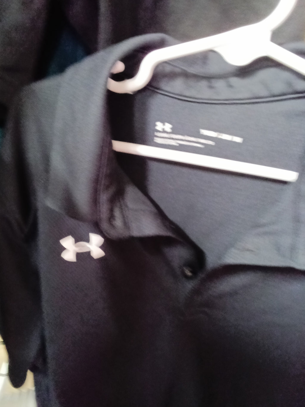 Under Armour Youth Medium Black Polo Shirt - Image 2