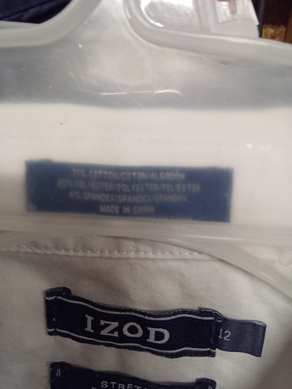 Izod Men's Stretch White Dress Shirt Size 12 - Image 3