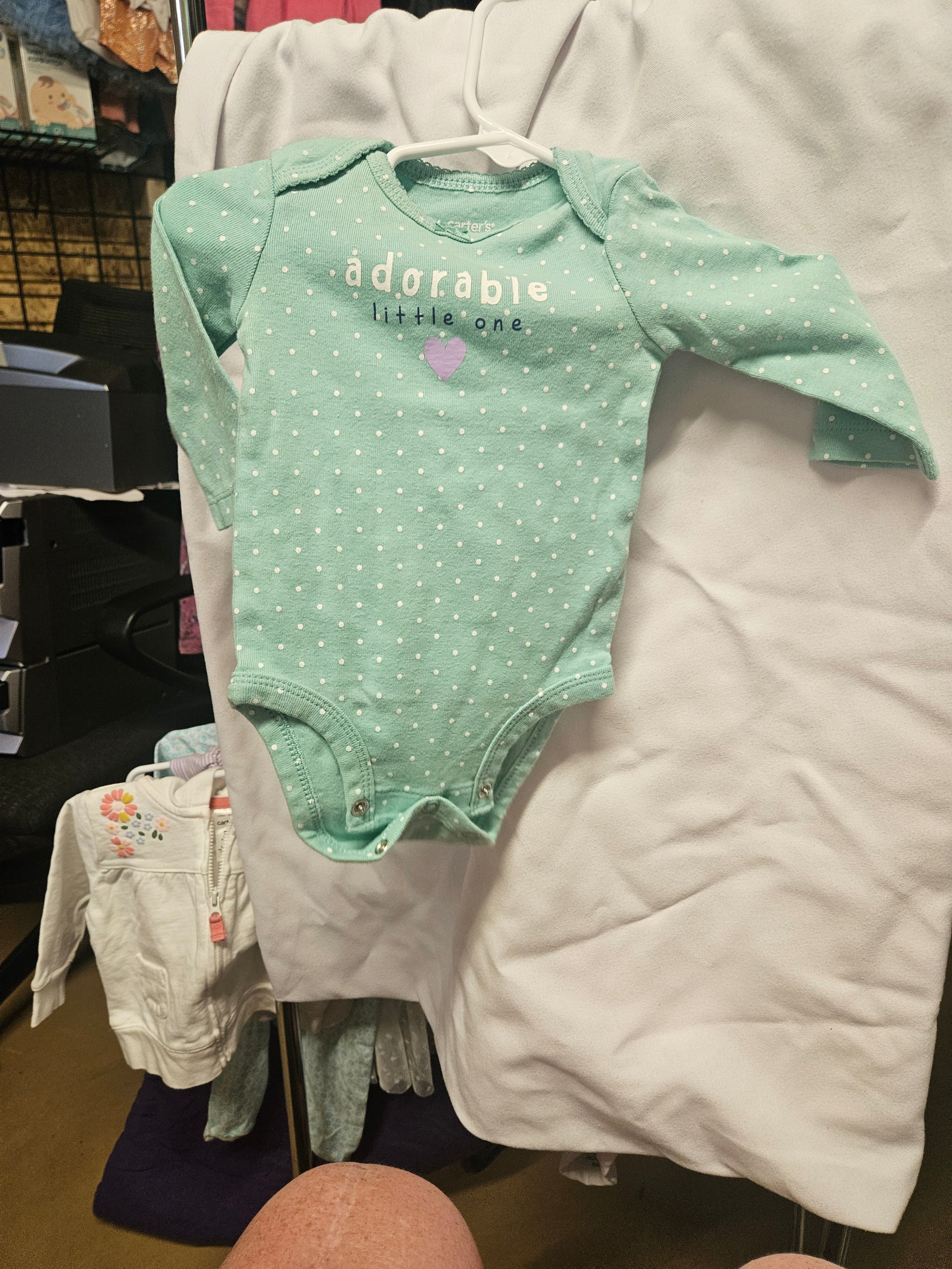 Carter's Baby Bodysuit 3M Polka Dot Long Sleeve - Image 1