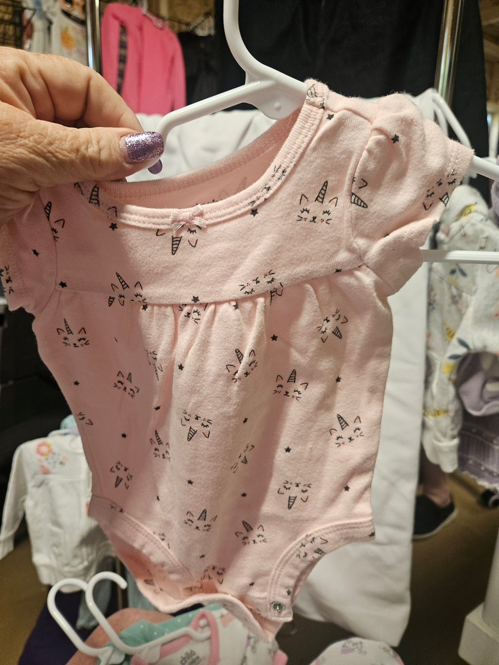 Carter's Baby Girl Unicorn Print Bodysuit 3M - Image 2