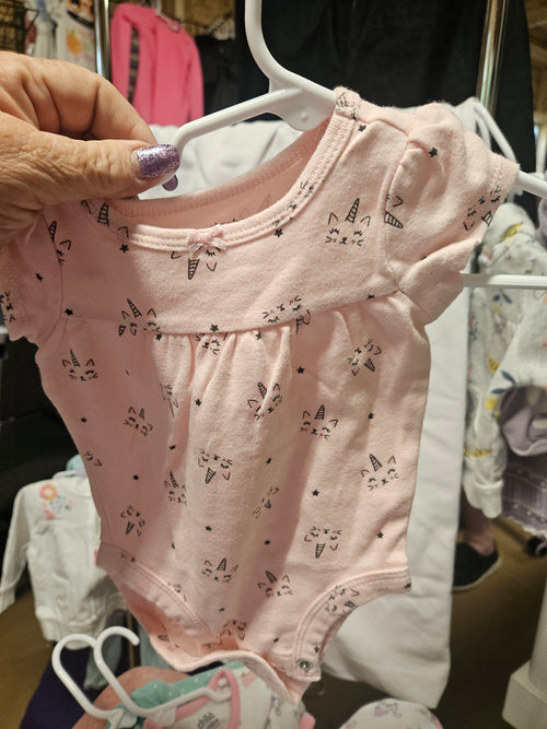 Carter's Baby Girl Unicorn Print Bodysuit 3M - Image 2