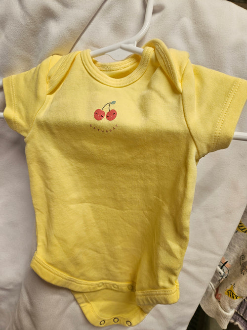 Baby Club Yellow Cherry Bodysuit Size 62 - Image 2