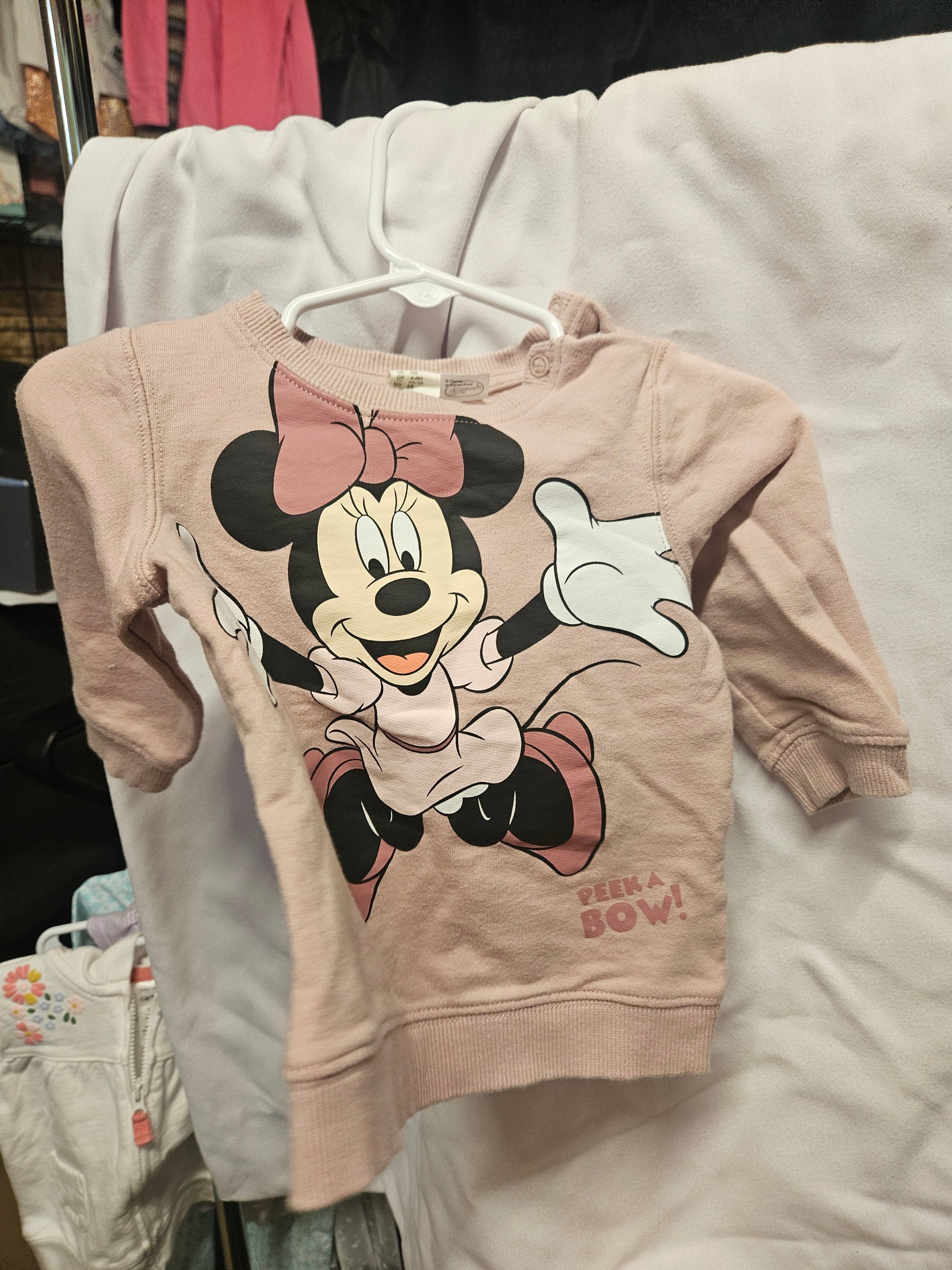 H&M Disney Minnie Mouse Baby Sweatshirt 6M - Image 2