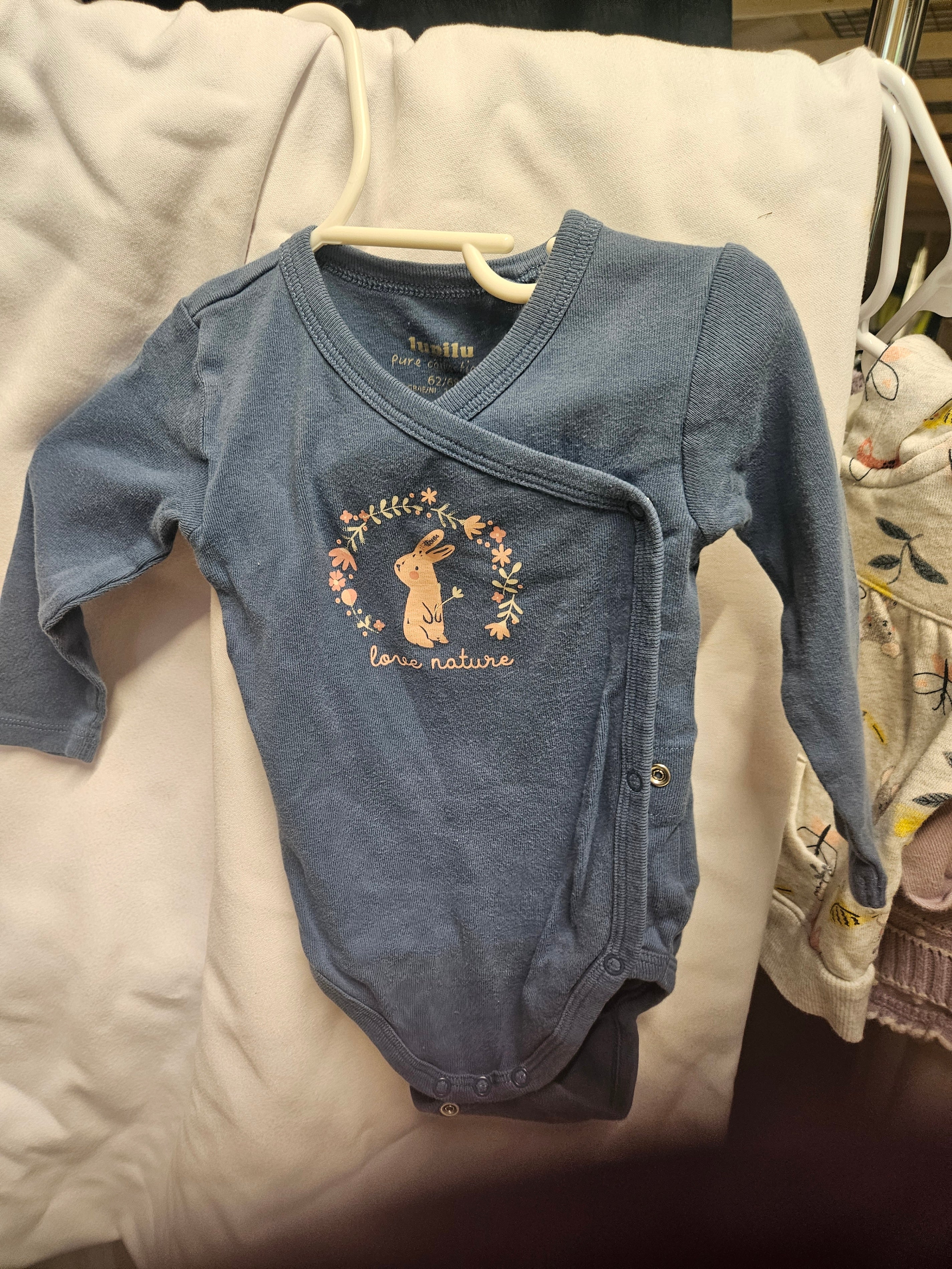 Lupilu Baby Bodysuit 62/68 Blue Long Sleeve - Image 1