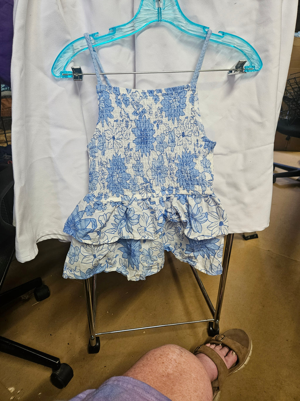 Wonder Nation Girls' Floral Ruffle Dress L (10-12) - Image 1