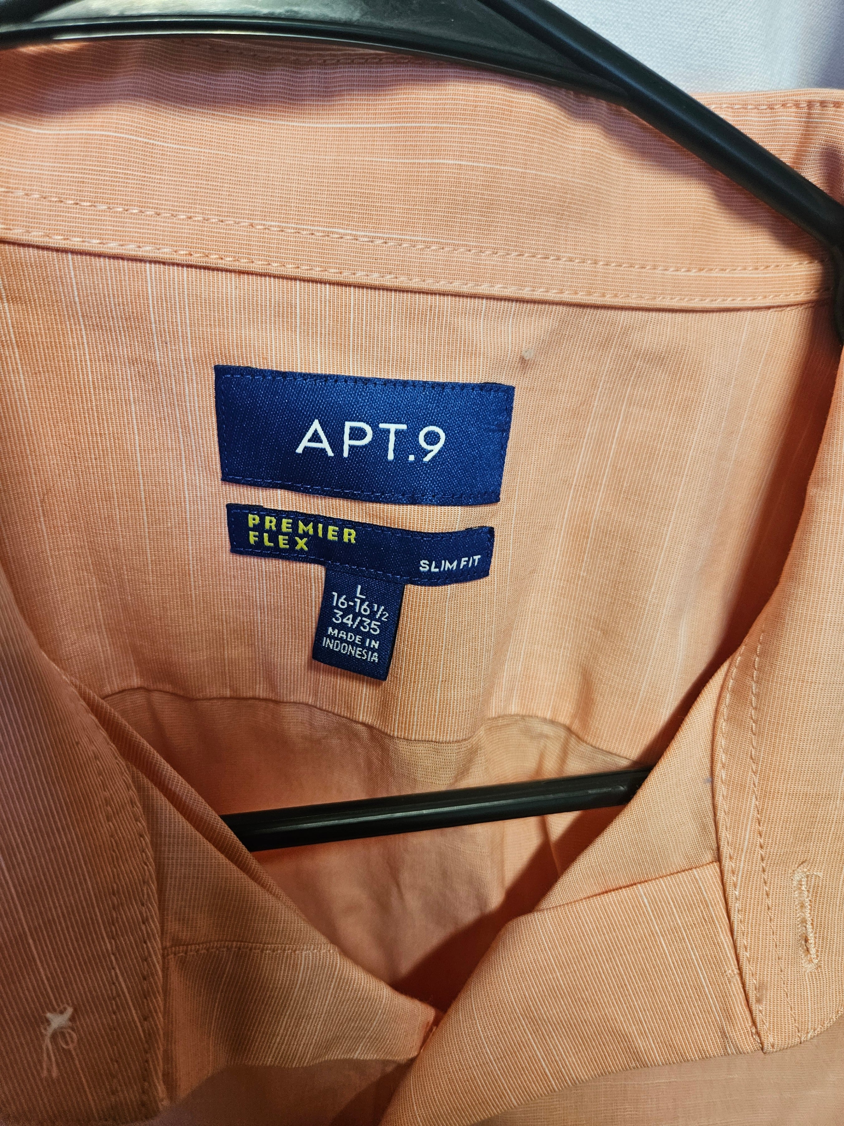 APT.9 Premier Flex Slim Fit Dress Shirt L 16-16.5 - Image 2