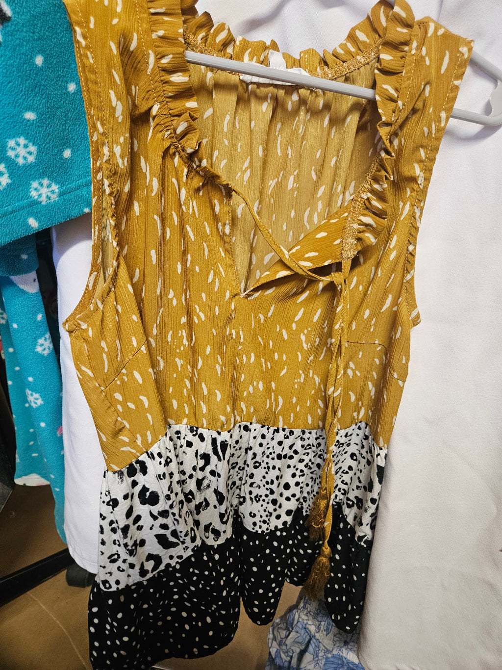 THML Sleeveless Ruffle Dress XS Multicolor - Image 1