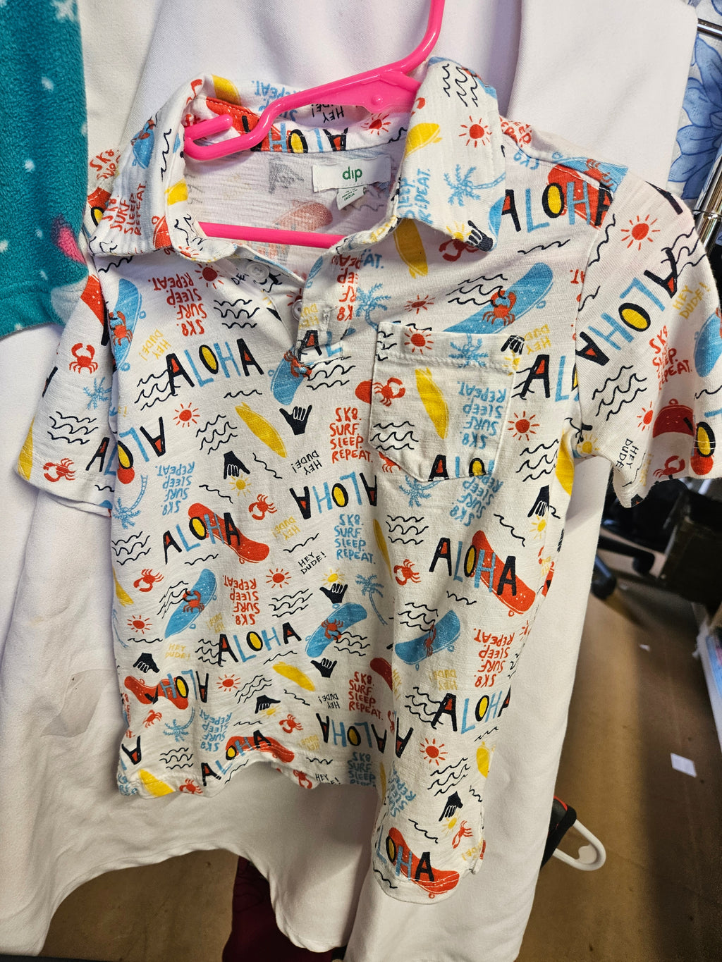 Dip Kids Aloha Print Shirt XS 4/5 - Image 1
