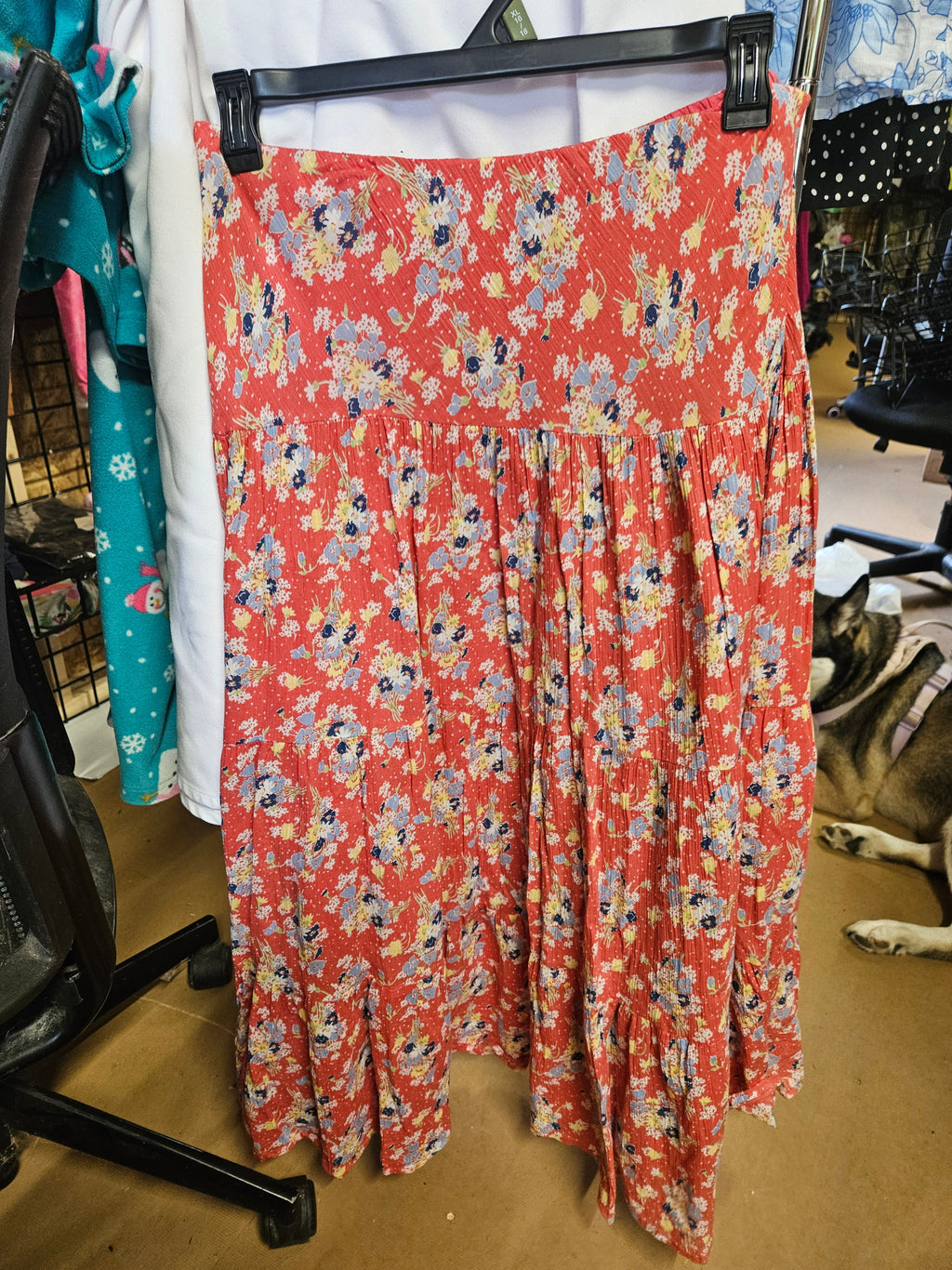 Chaps Floral Maxi Skirt Size L - Image 1