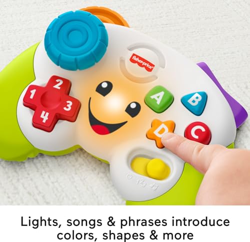 Fisher-Price Laugh & Learn Game & Learn Controller Musical Baby Toy with Lights Green