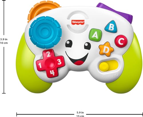 Fisher-Price Laugh & Learn Game & Learn Controller Musical Baby Toy with Lights Green
