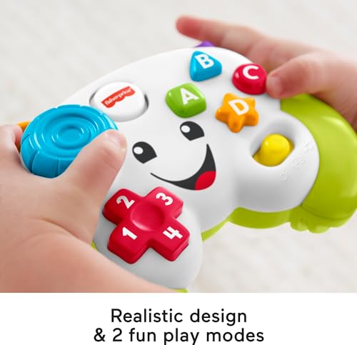 Fisher-Price Laugh & Learn Game & Learn Controller Musical Baby Toy with Lights Green