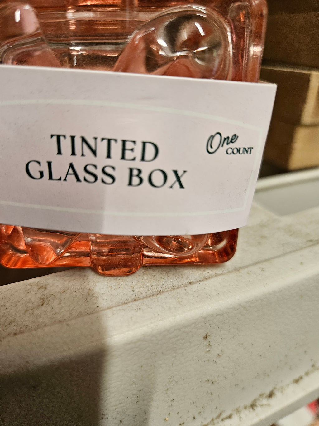 Tinted Glass Box Decorative Container