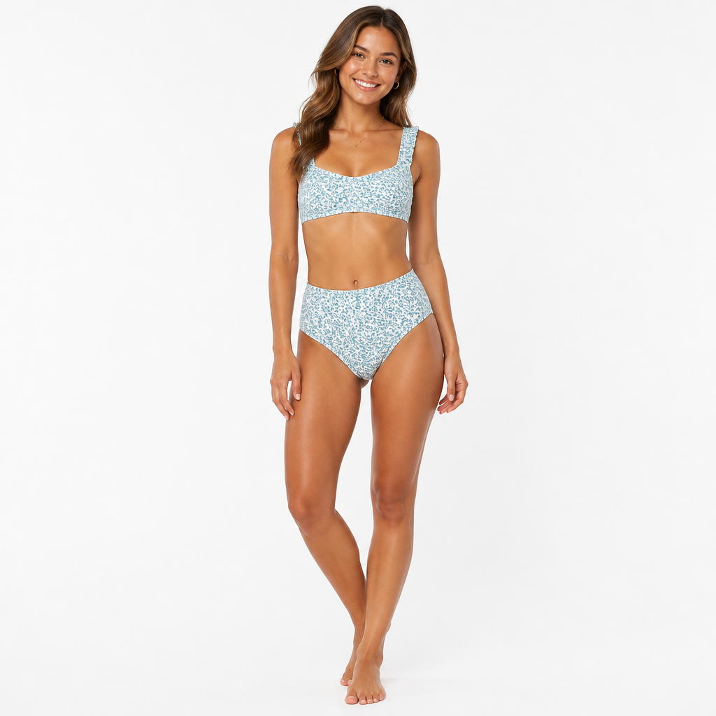 SHEIN Floral High-Waist Bikini Set Size L - Image 1