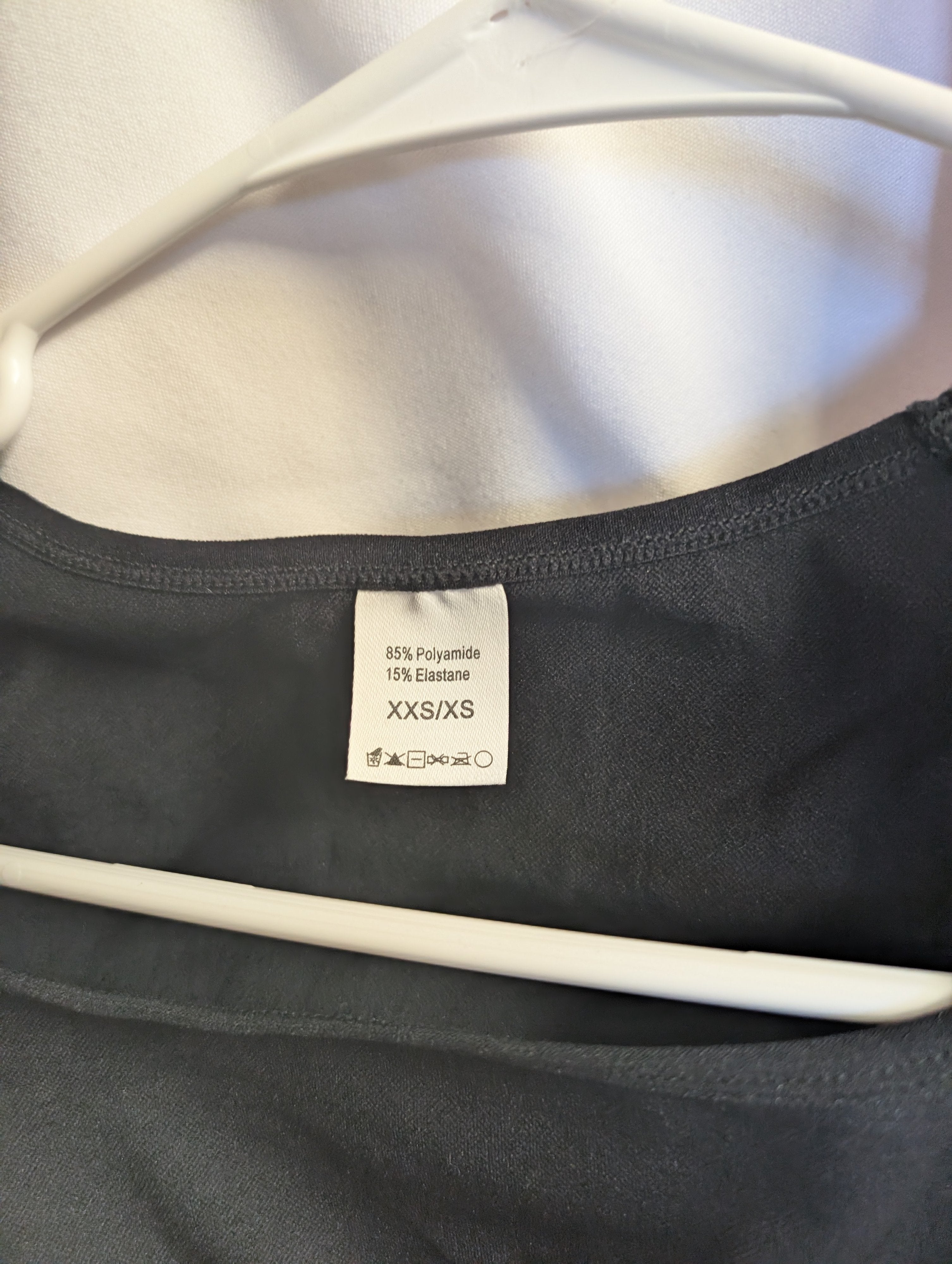 Black Short Sleeve Bodysuit XXS/XS with tummy control - Image 3