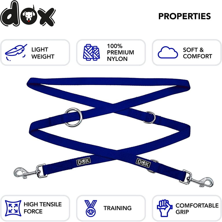 Ddoxx Nylon Dog Leash 3-Way Adjustable 66 Ft - for Dogs Large Small - Image 4