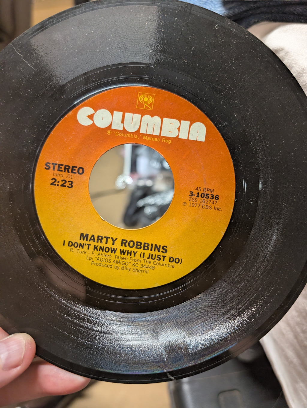 Columbia 45 RPM Vinyl Marty Robbins Inspiration for a Song - Image 2
