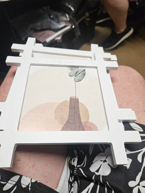Abstract Art Print with White Frame - Image 1