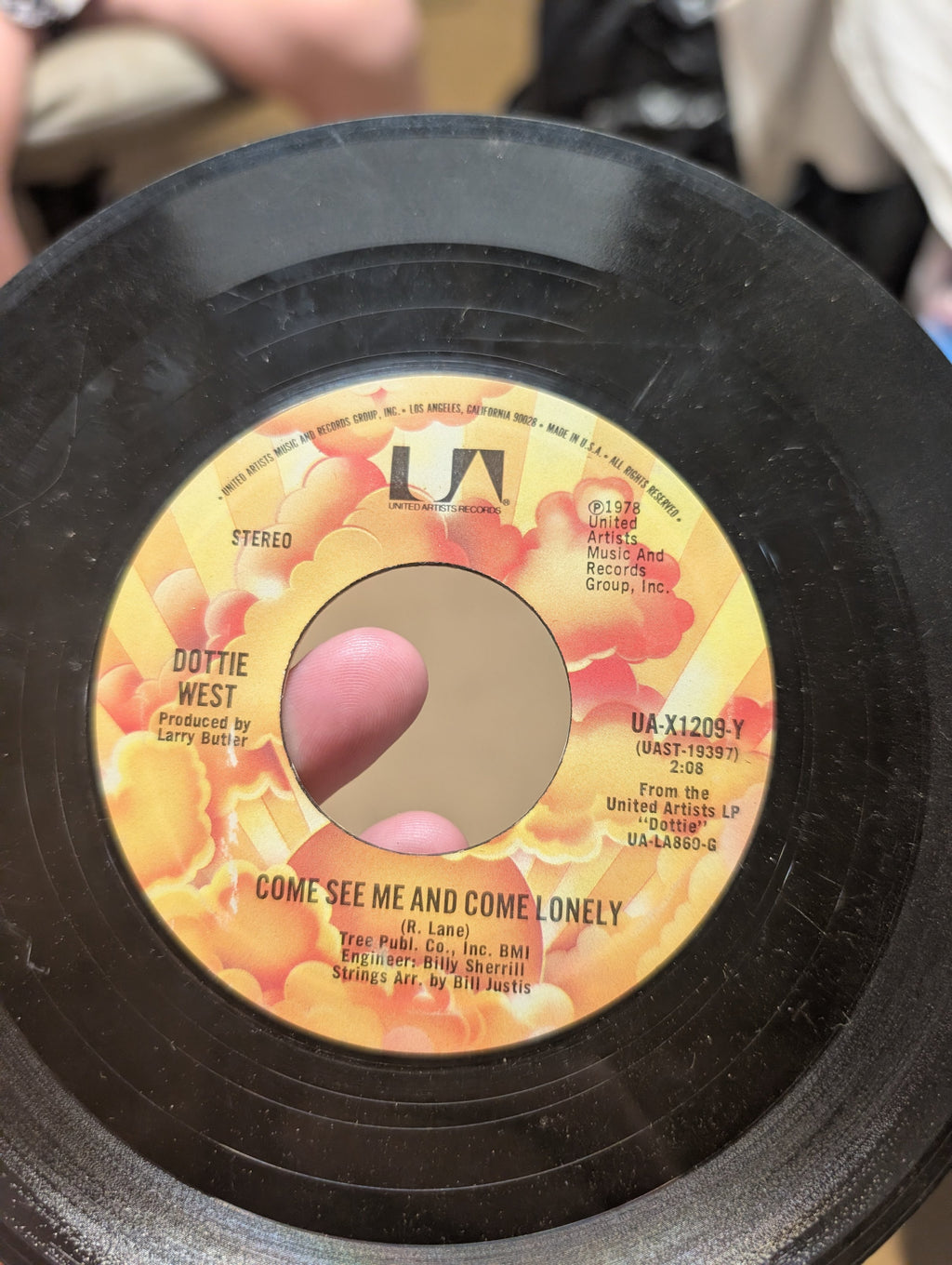 Dottie West 7" Vinyl Record 1978 UA-X1209-Y - Image 2