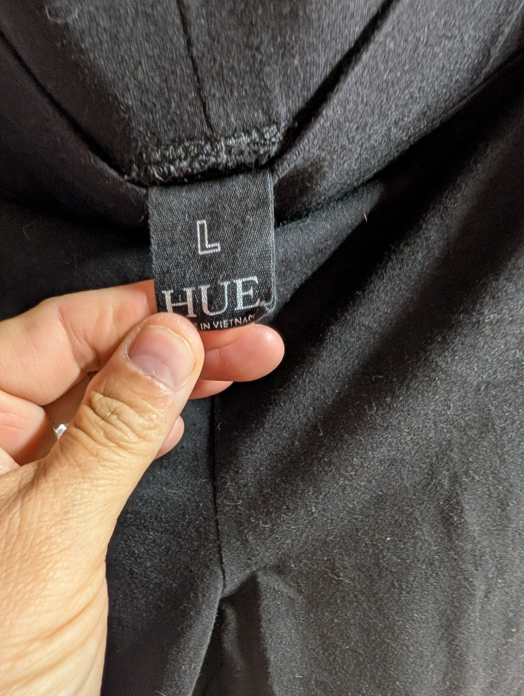 Black Wide-Leg Pants with Scalloped Hem Detail - Image 3