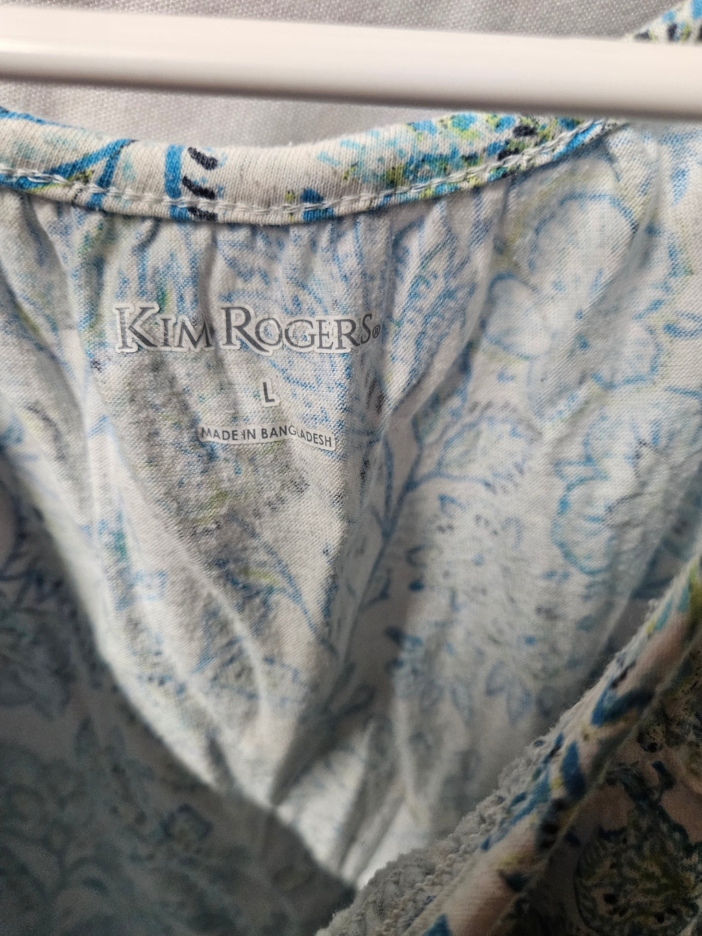 Kim Rogers Floral Short Sleeve Blouse Size M - Image 2