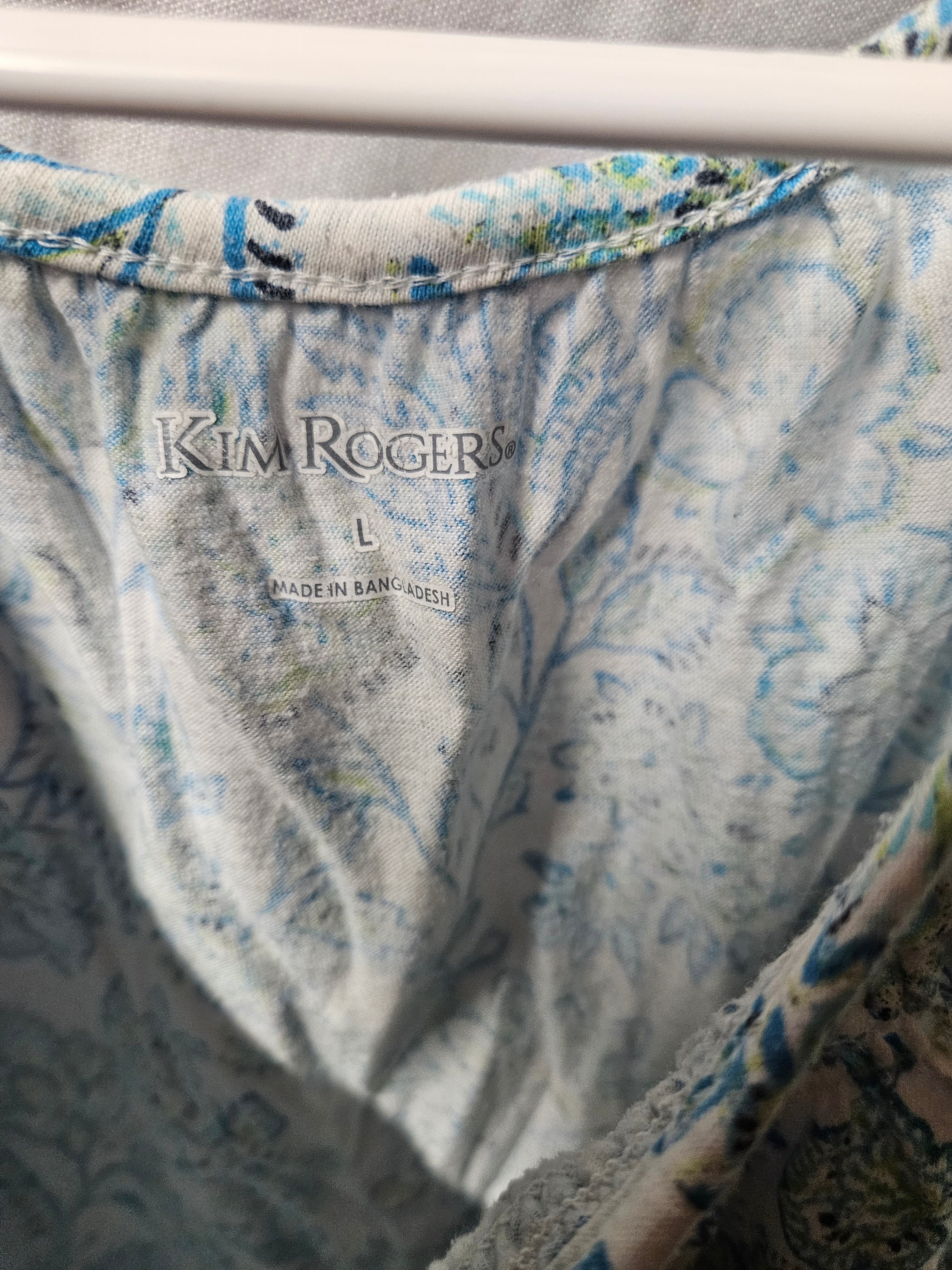 Kim Rogers Floral Short Sleeve Blouse Size M - Image 2