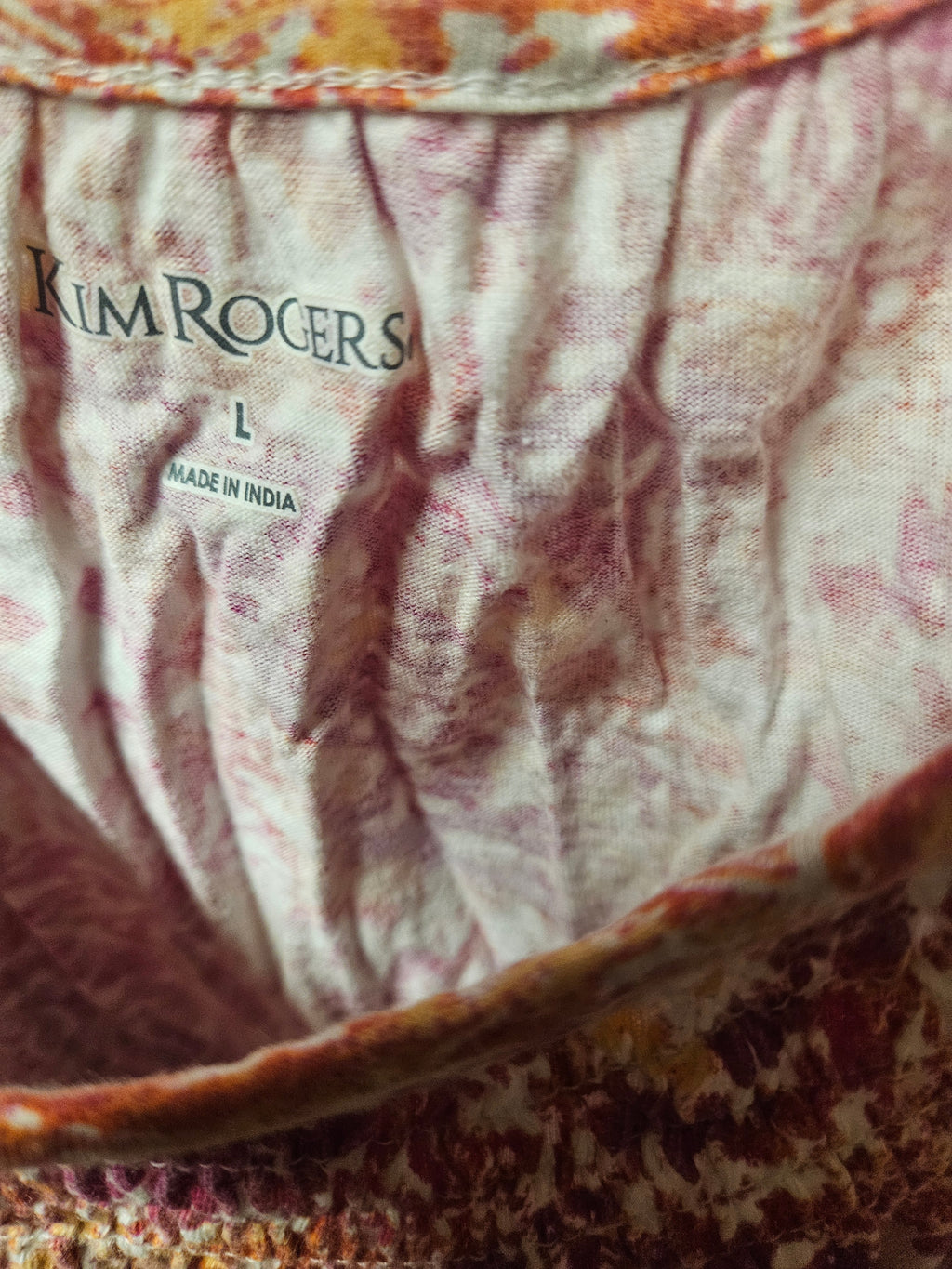 Kim Rogers Women's Floral Top Size L - Image 2