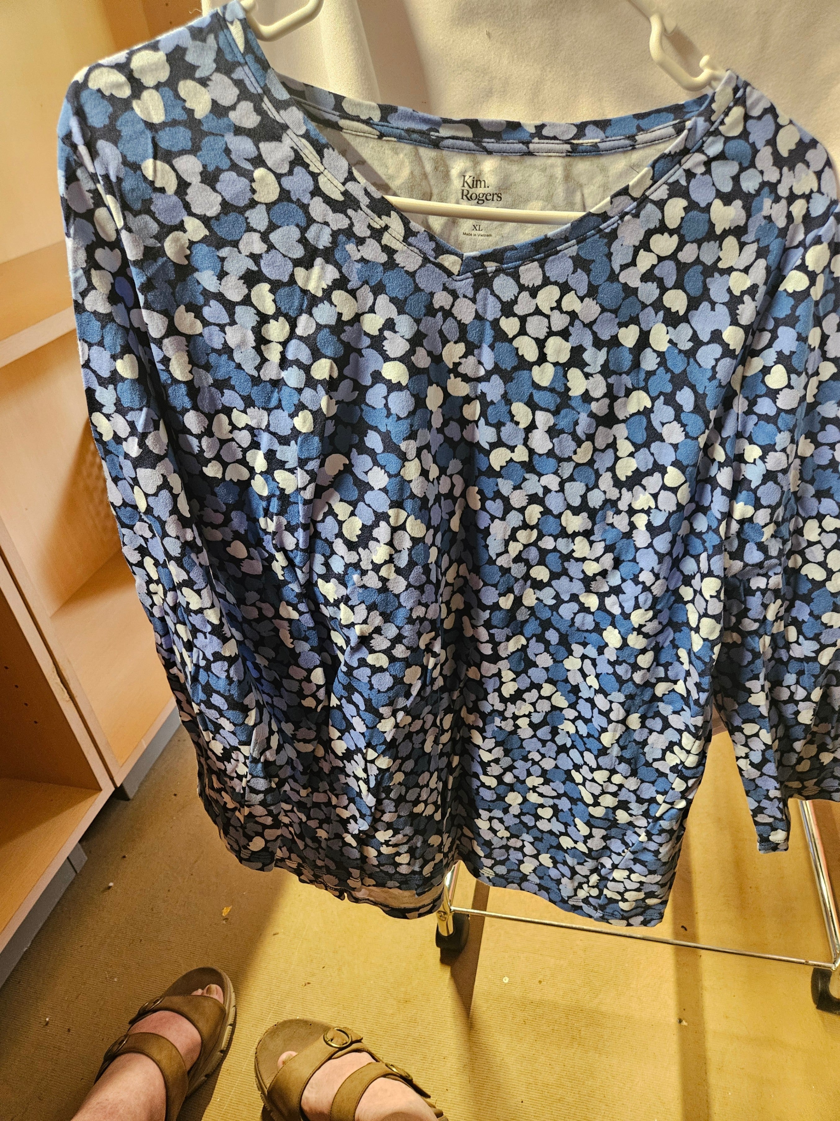 Kim Rogers Women's Floral Top XL - Image 2