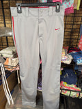 Nike Dri-FIT Baseball Pants Gray Red Stripe - Image 1