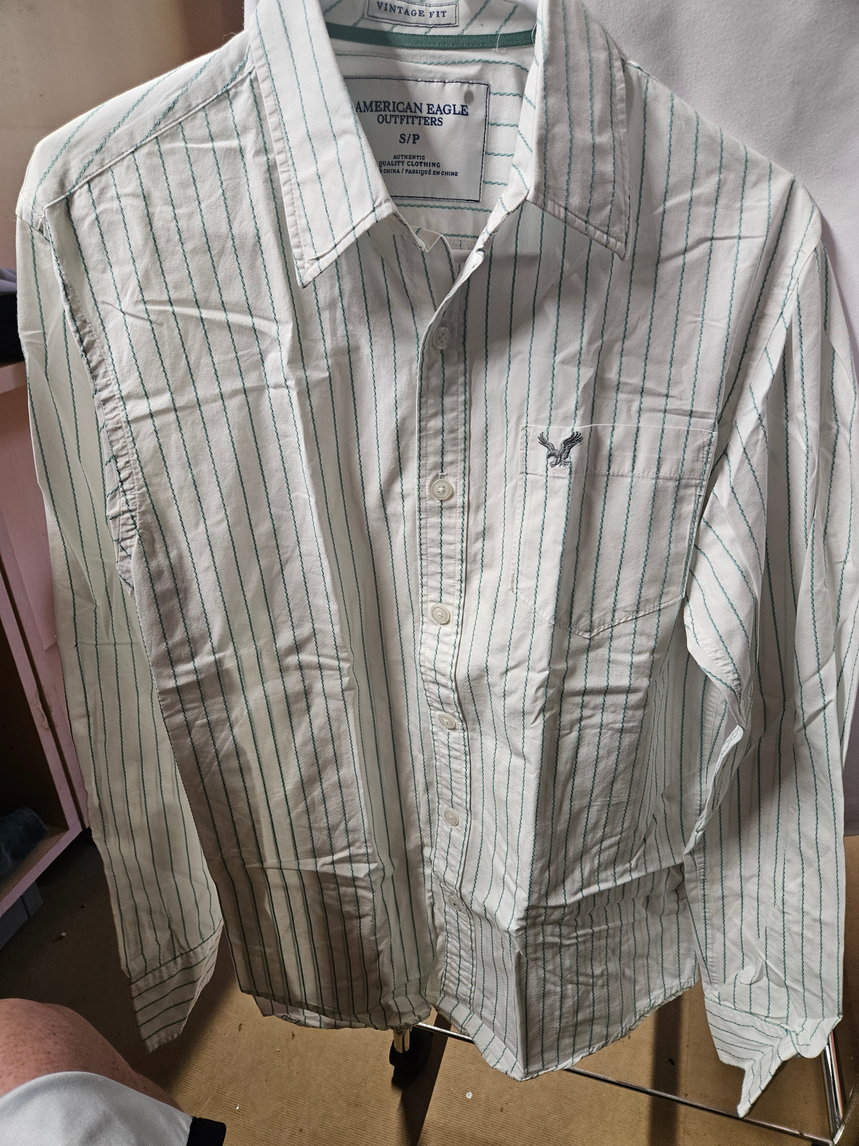 American Eagle Outfitters Striped Button-Up Shirt S/P - Image 1