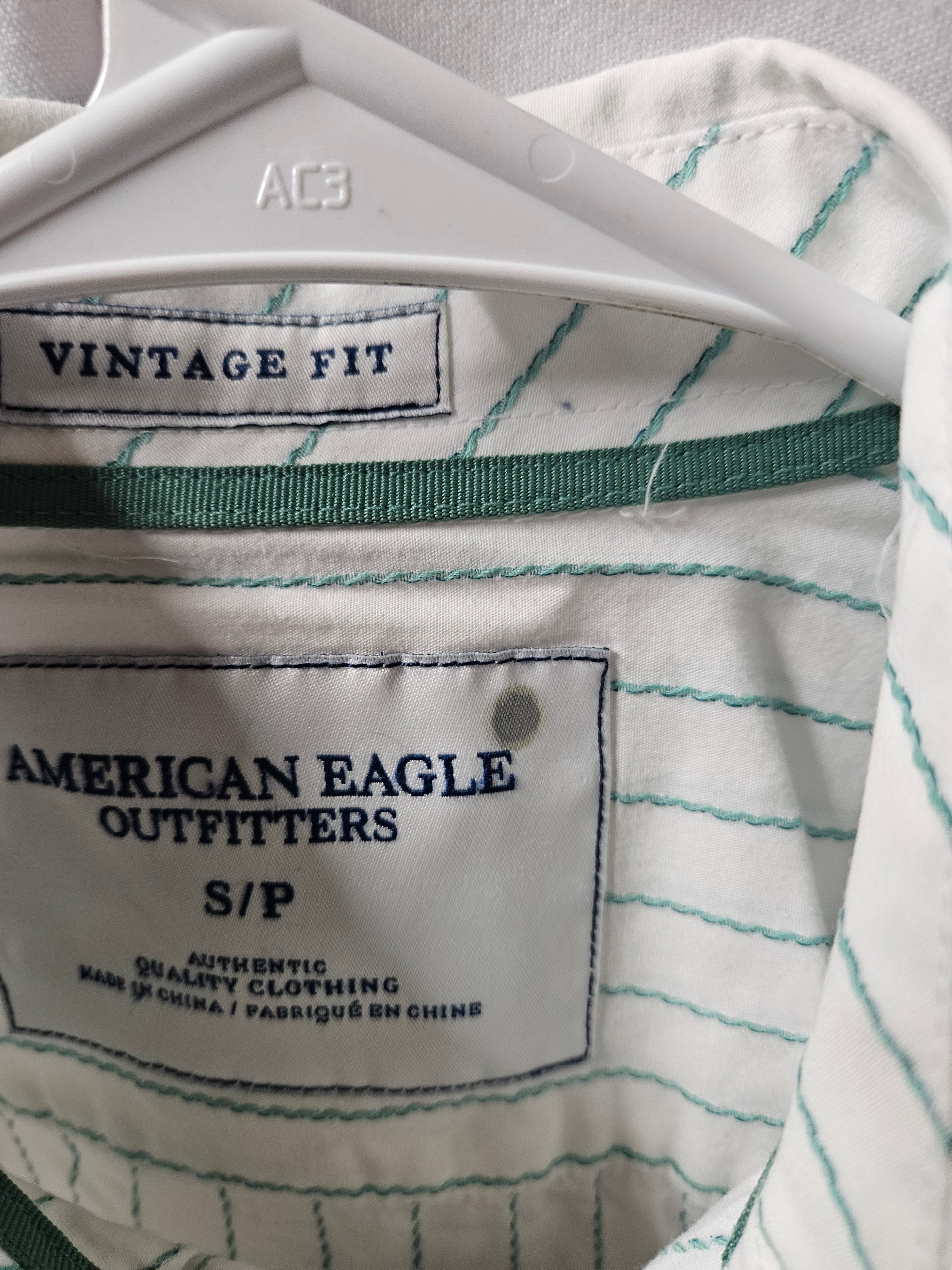 American Eagle Outfitters Striped Button-Up Shirt S/P - Image 3