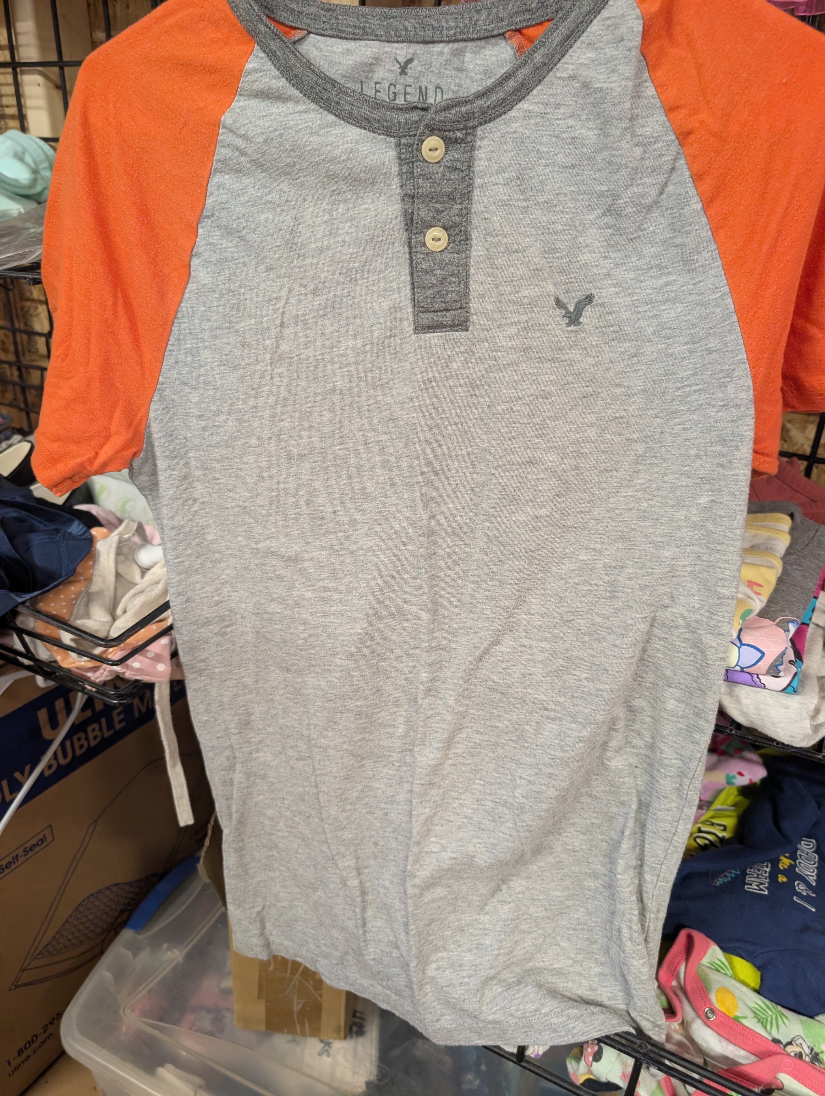 American Eagle Legend T Classic Fit Henley Shirt XS - Image 3