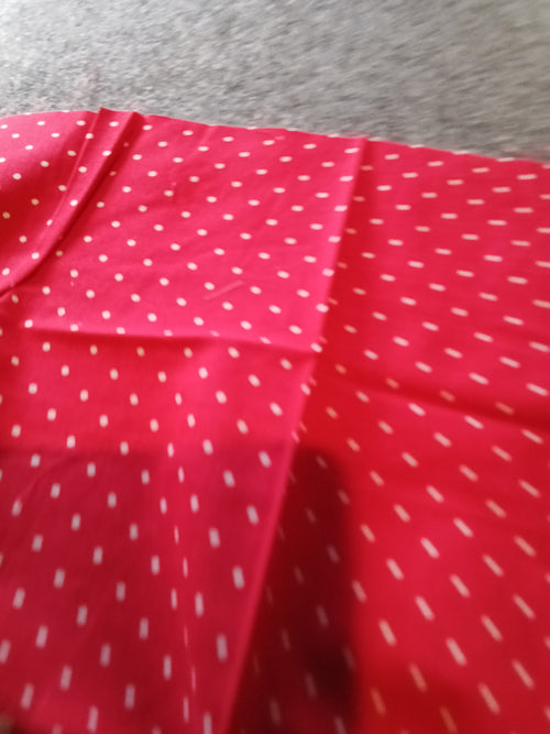 #3 Red Polka Dot Fabric Material for Sewing Crafts irregular cat - Image 1