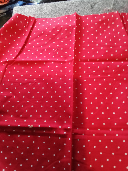 #3 Red Polka Dot Fabric Material for Sewing Crafts irregular cat - Image 2