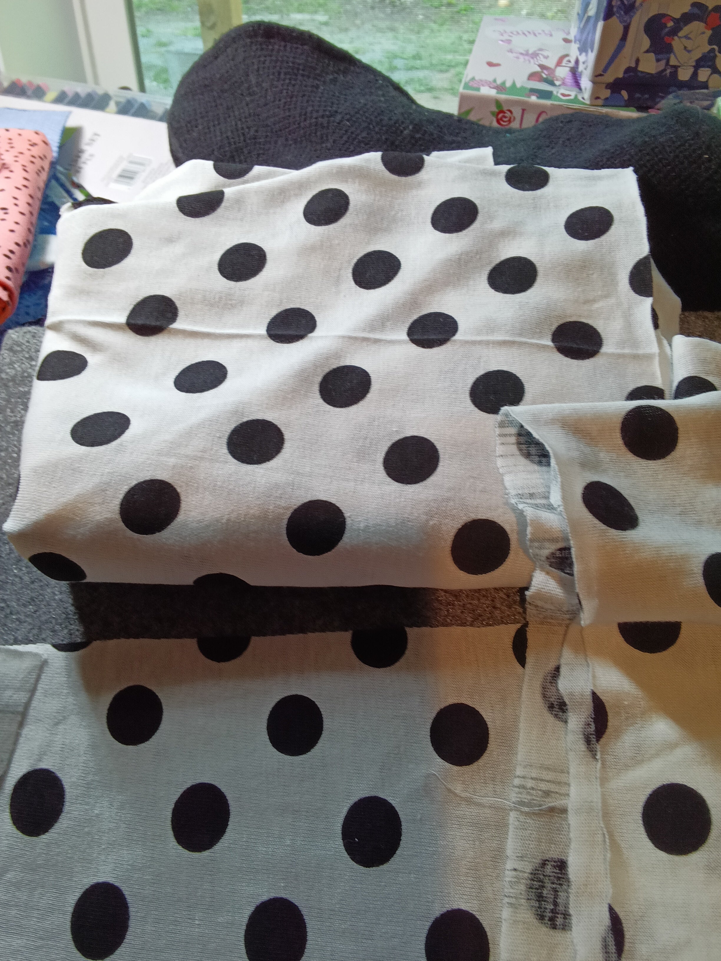 Polka Dot T- shirt Fabric Material for Sewing or Crafts - Image 1
