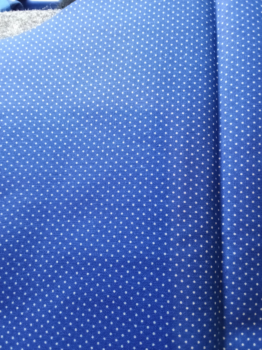 Blue Polka Dot Fabric Material - Image 2