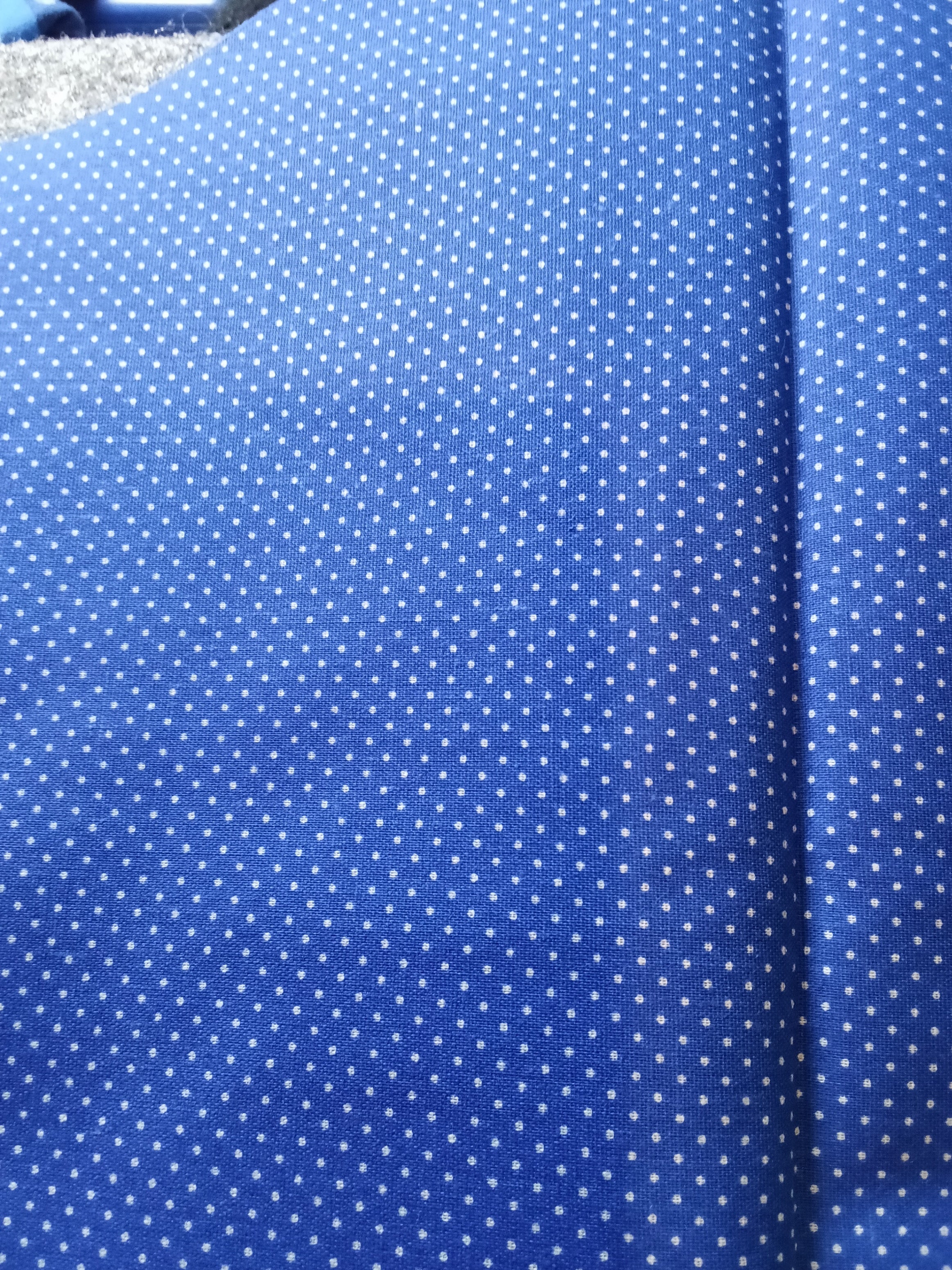 Blue Polka Dot Fabric Material - Image 2