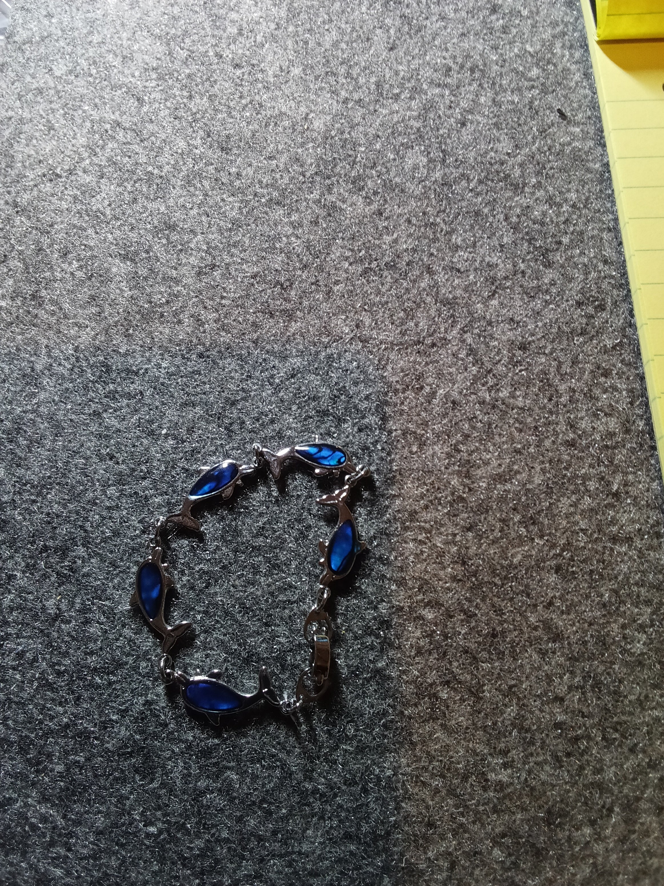 Dolphin Design Bracelet with Blue Accents - Image 2