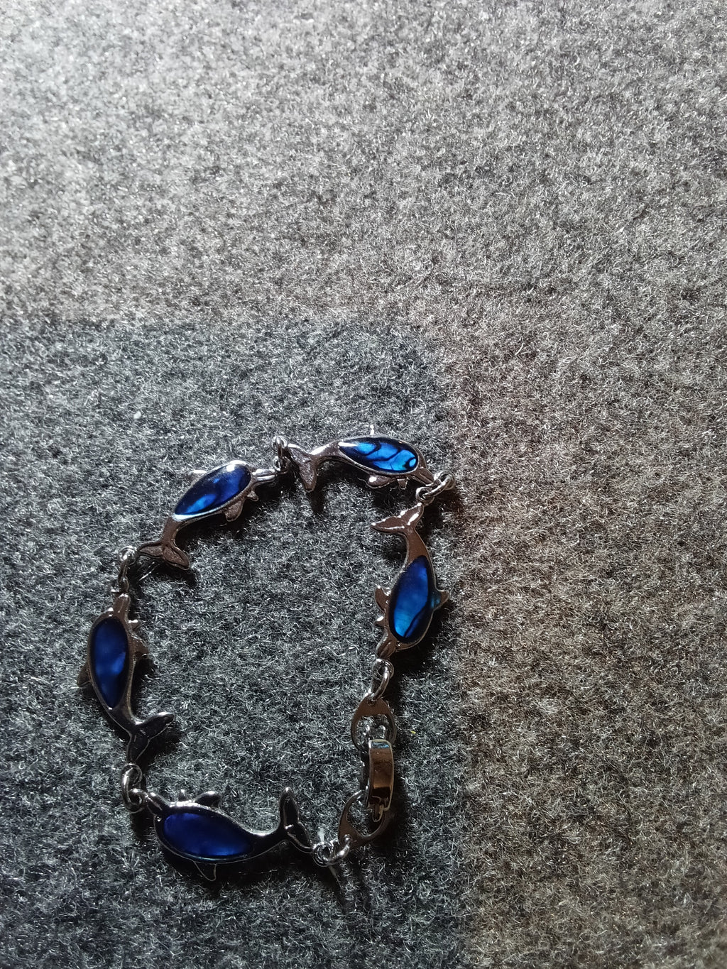 Dolphin Design Bracelet with Blue Accents - Image 1