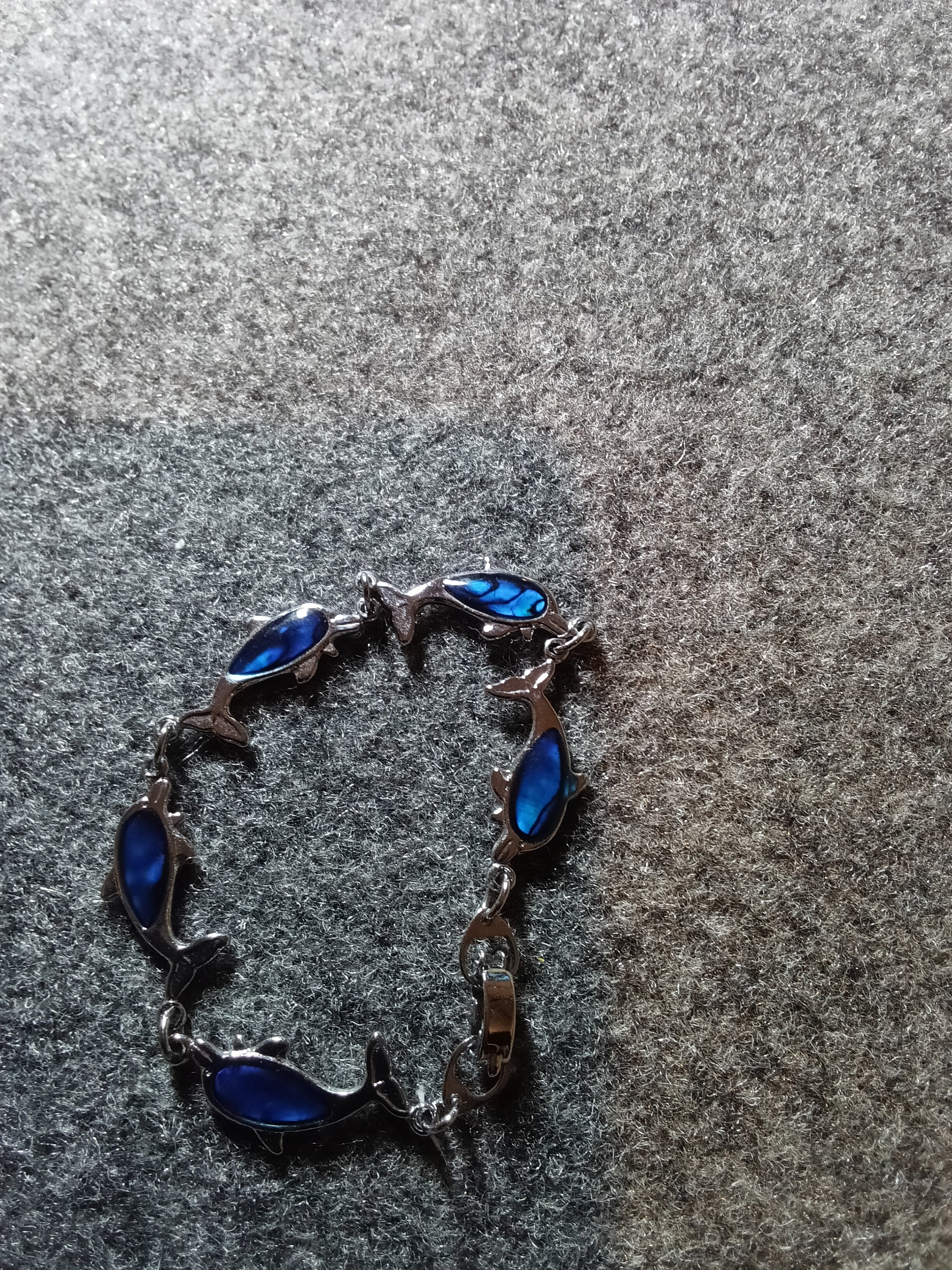 Dolphin Design Bracelet with Blue Accents - Image 1
