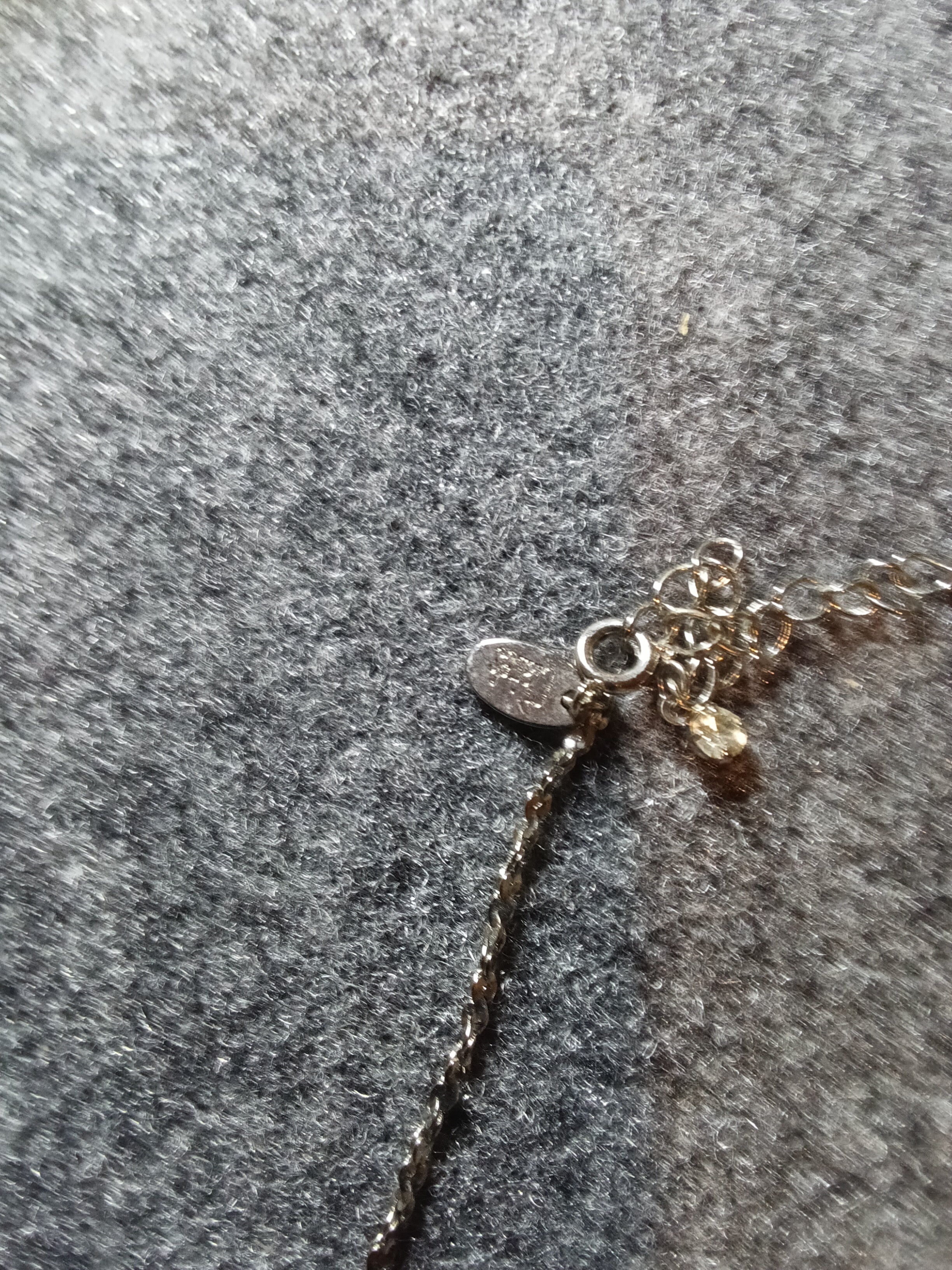 Claire Crystal Necklace with Heart Charm - Image 3
