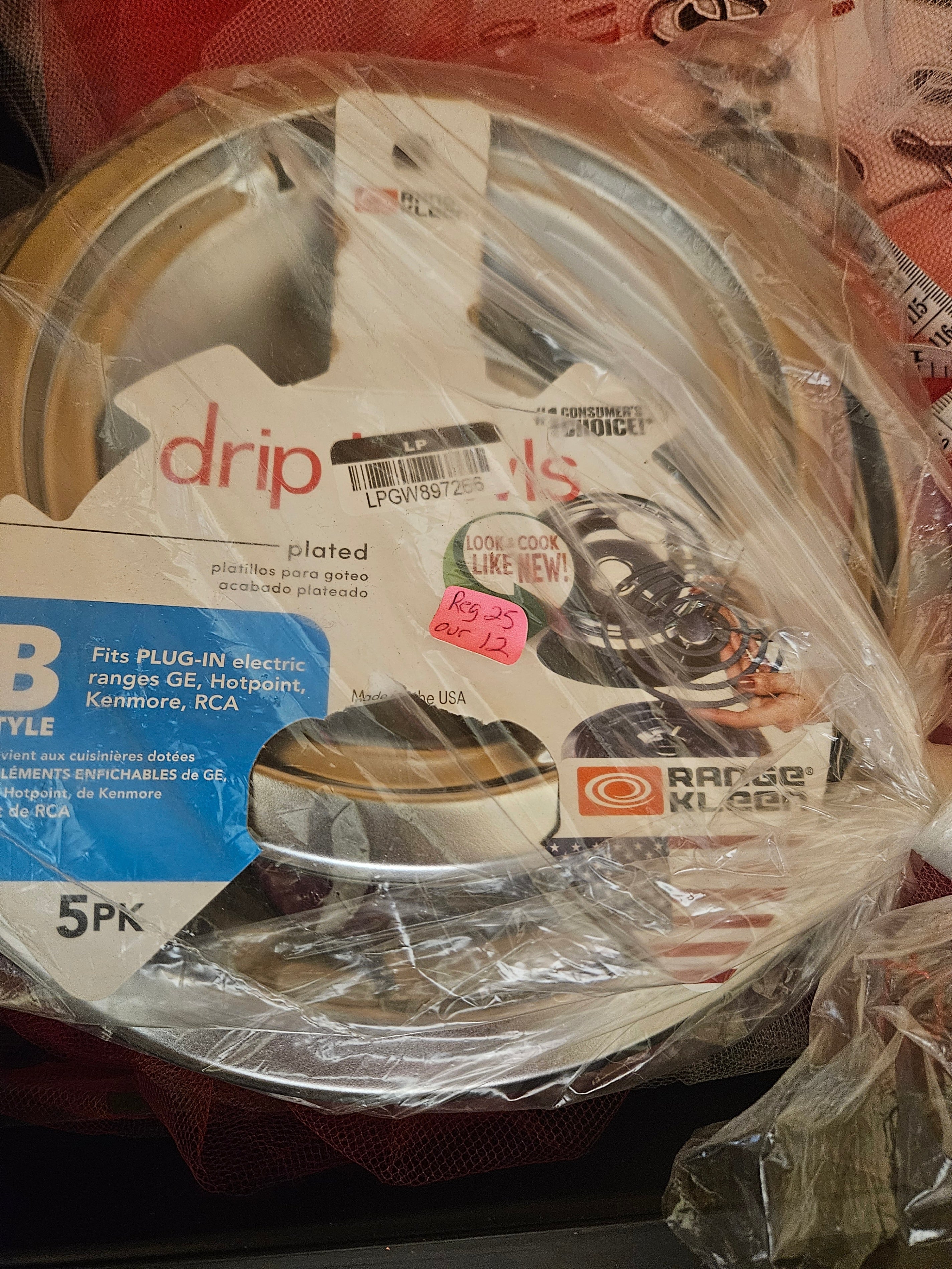 Range Kleen 5-Pack Drip Pans for Electric Ranges - Image 2