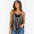 Colorful Sleeveless Top with Geometric Print size L - Image 1