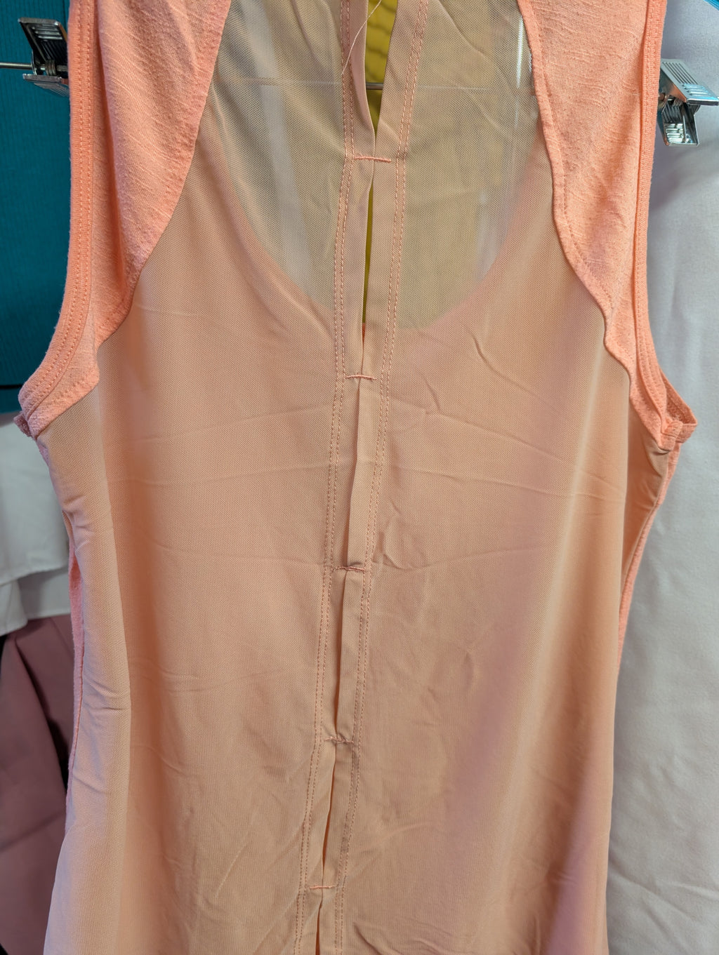 Women's Peach Racerback Tank Top size m - Image 2
