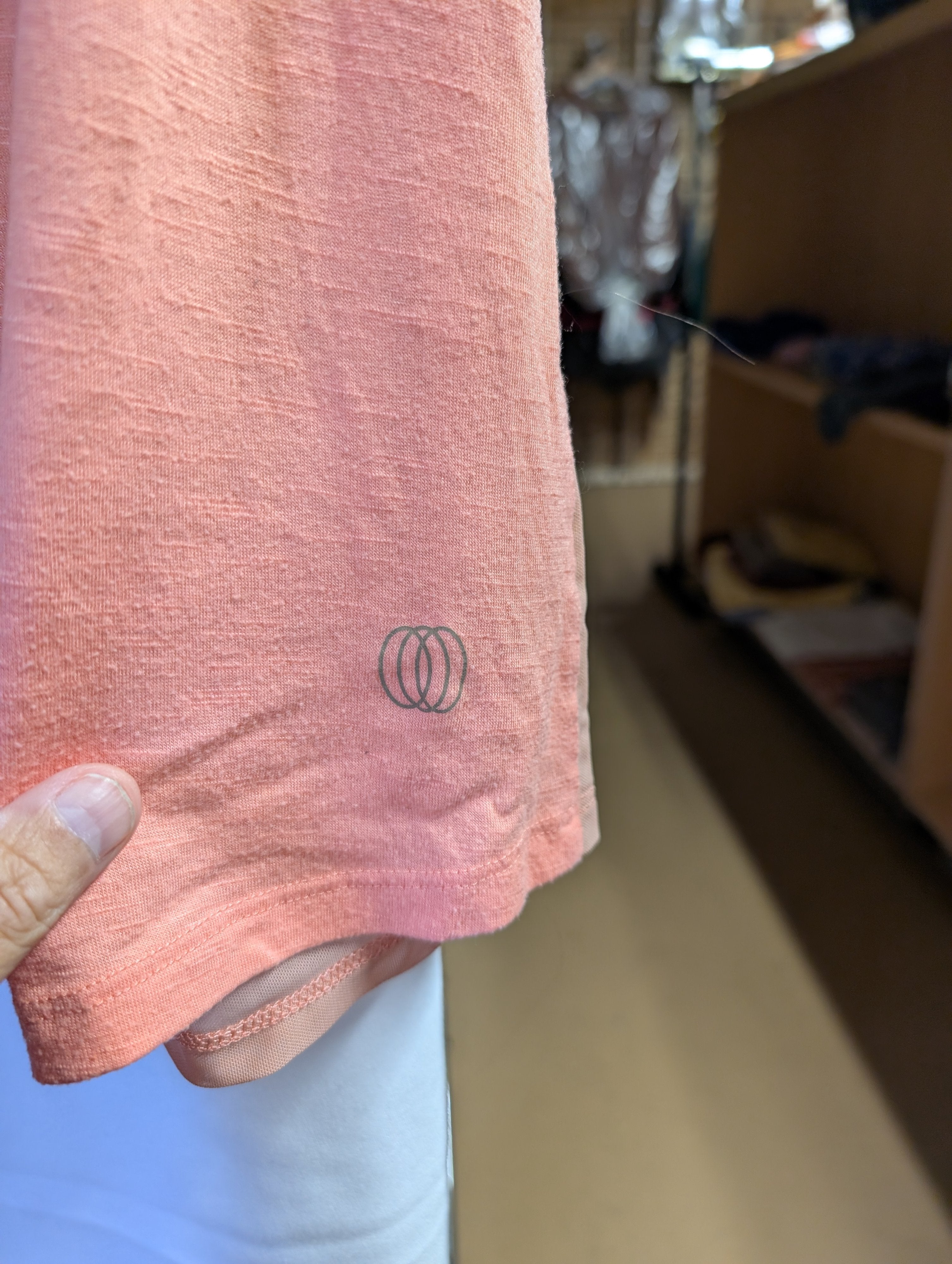 Women's Peach Racerback Tank Top size m - Image 4