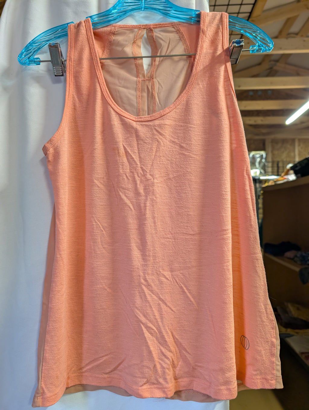 Women's Peach Racerback Tank Top size m - Image 3