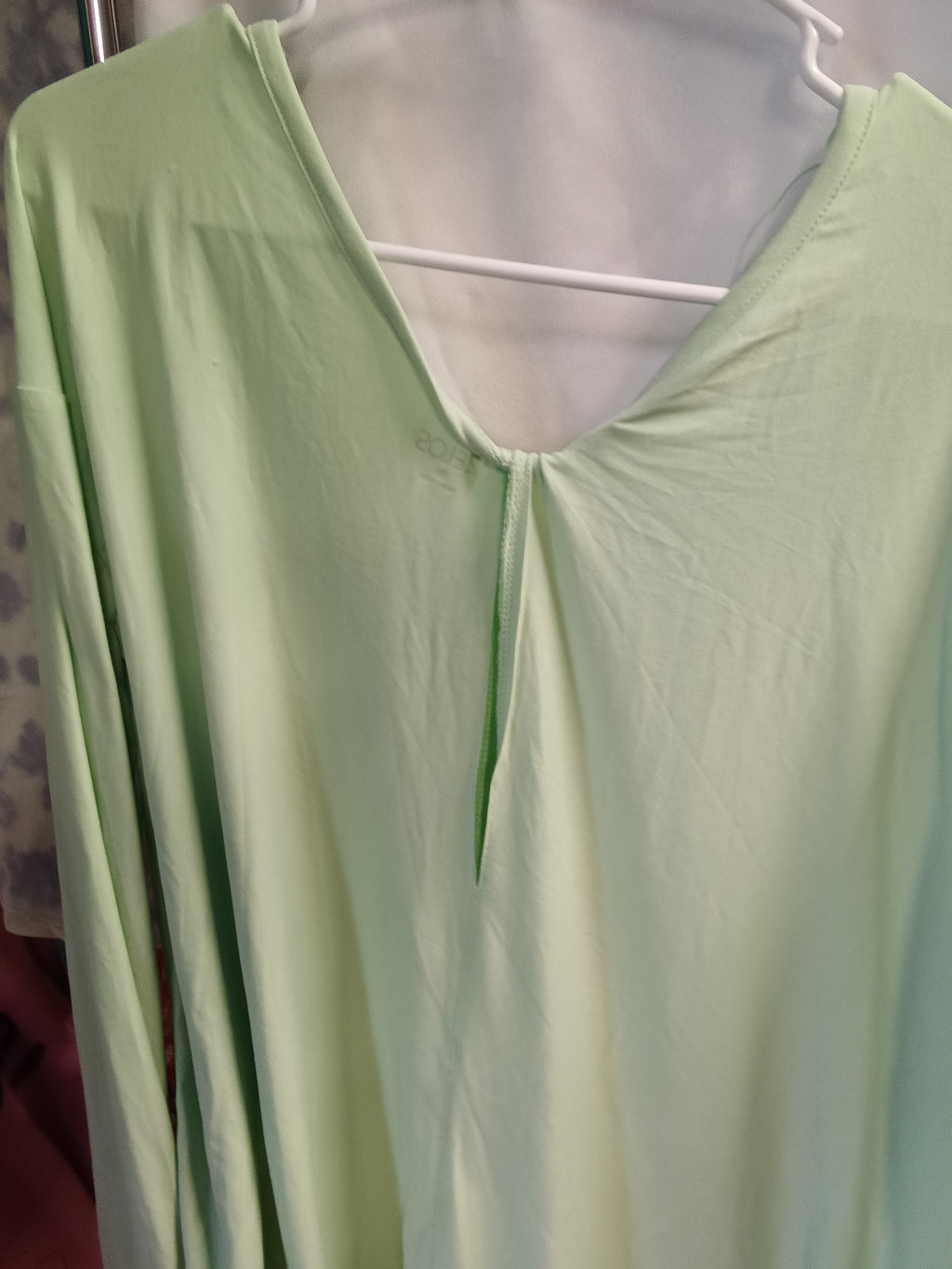ZELOS Long Sleeve Twist Back T-Shirt, Mint, X-Large - Image 4