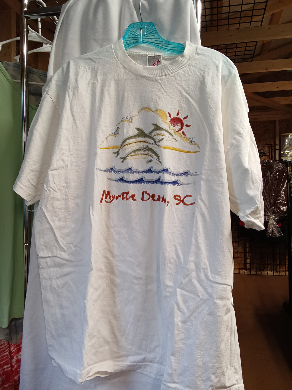 Myrtle Beach SC Graphic T-Shirt Dolphins Design - Image 1